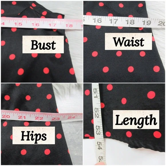 Zanzea Black Red Polkadot Boho Maxi Dresses Women's Size 6 Oversized/Relaxed Fit - Picture 10 of 11